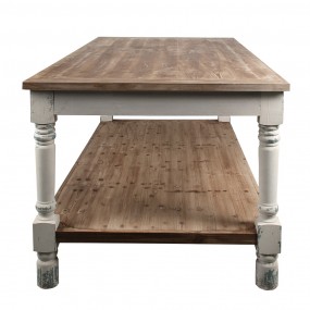 25H0694W Presentation Table 200x100x85 cm White Wood