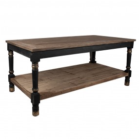 25H0694Z Presentation Table 200x100x85 cm Black Wood