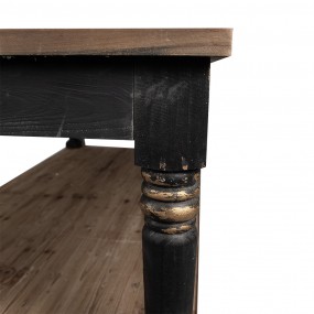 25H0694Z Presentation Table 200x100x85 cm Black Wood