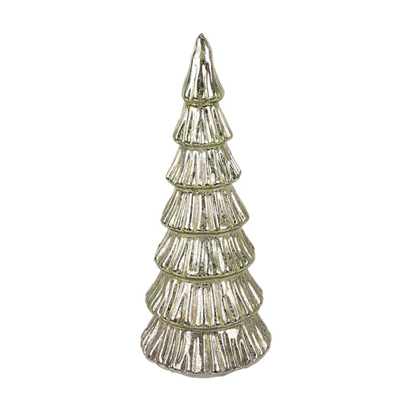 6GL4644 Décoration de Noël avec éclairage LED Sapin de Noël Ø 9x21 cm Vert Plastique