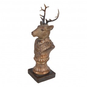 26PR4281 Dekorationsfigur Hirsch 25 cm Braun Kunststoff