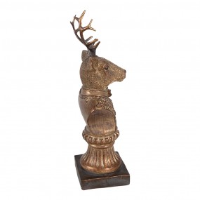 26PR4281 Statuetta decorativa Cervo 25 cm Marrone Plastica