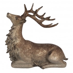 26PR4293 Decorative Figurine Deer 29x15x27 cm Brown Plastic