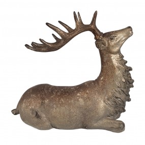 26PR4293 Decorative Figurine Deer 29x15x27 cm Brown Plastic