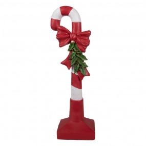 26PR4332 Statuetta decorativa di Natale Bastoncino di zucchero 40 cm Rosso Bianco  Plastica