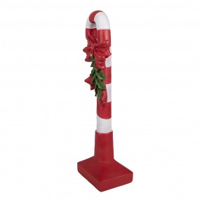 26PR4332 Figure de Noël Canne en sucre d'orge 40 cm Rouge Blanc Plastique