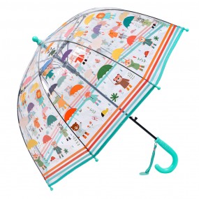 2JZCUM0016GR Parapluie pour enfants Ø 70x65 cm Transparent Plastique Animaux