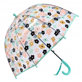 2JZCUM0017BL Children's umbrella Ø 70x65 cm Transparent Plastic Flowers Kids' umbrella