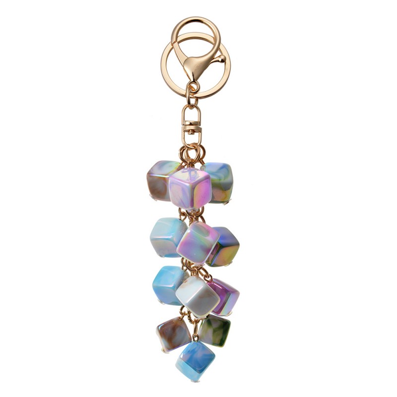 JZKC0160 Keychain 9 cm Multicoloured Metal Glass