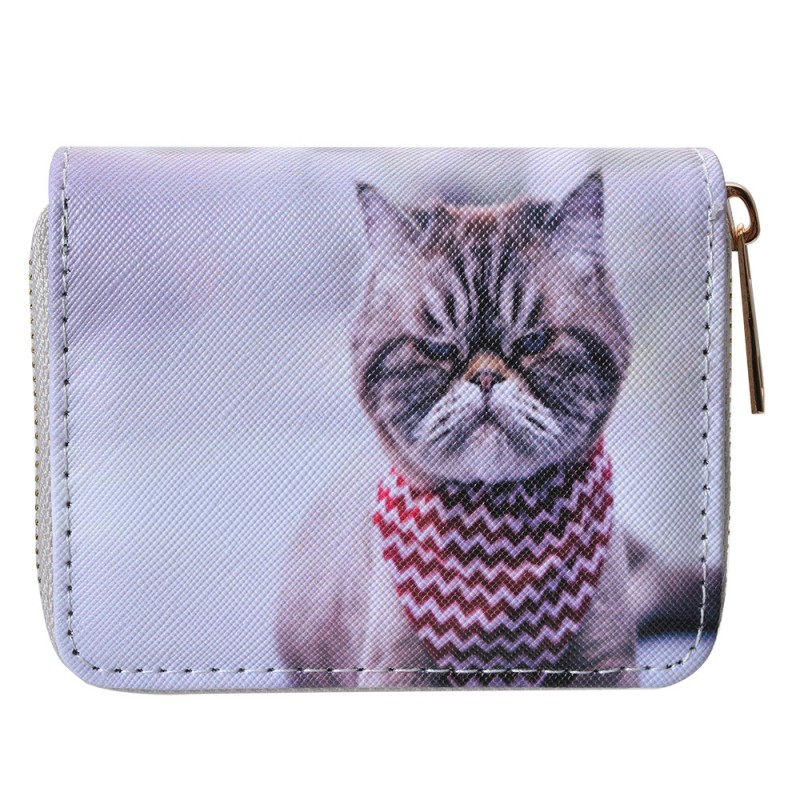 JZWA0221 Wallet 11x9 cm White Plastic Cat