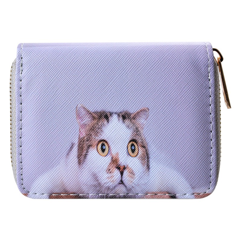 JZWA0222 Wallet 11x9 cm White Plastic Cat