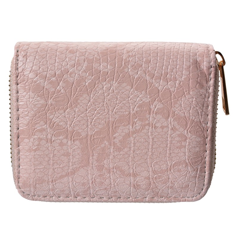 JZWA0225 Wallet 11x9 cm Pink Plastic Snake Leather