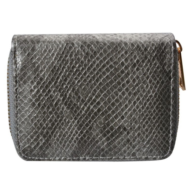 JZWA0226 Wallet 11x9 cm Grey Plastic Snake Leather