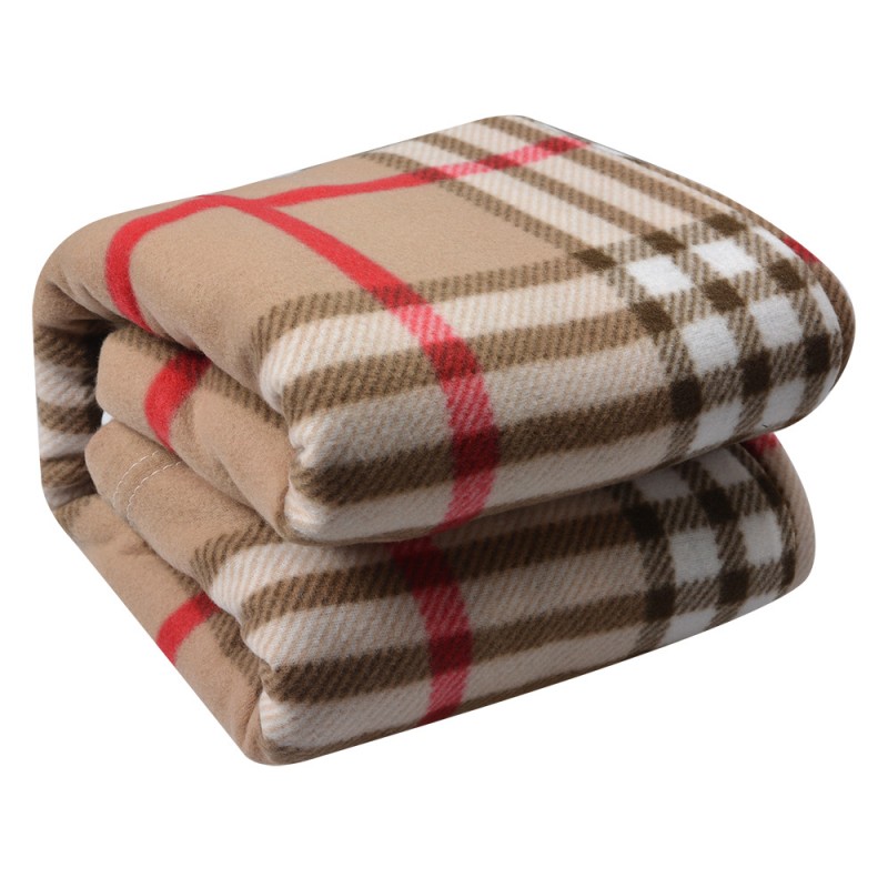 KT060.151 Couverture 180x200 cm Beige Polyester Losanges Plaid KT060.151 Couverture 180x200 cm Beige Polyester Losanges Plaid