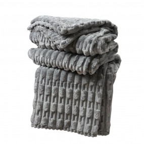 2KT060.156 Throw Blanket 180x200 cm Grey Polyester Blanket