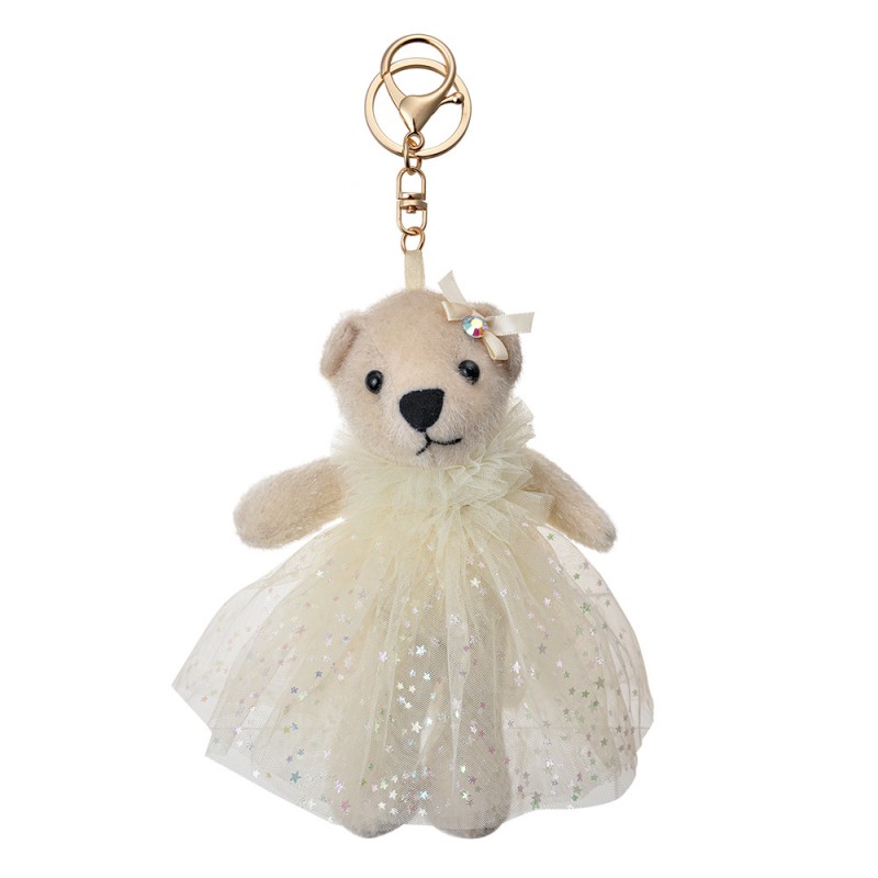 TW0608 Keychain Bear 20 cm Beige Synthetic