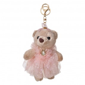 2TW0611 Porte-clés Ours 15 cm Beige Synthétique