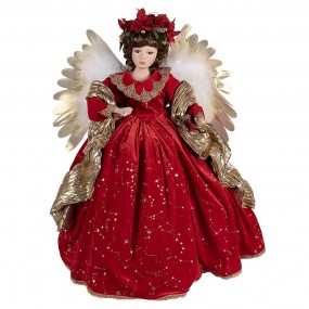 250777 Figure de Noël Ange 65 cm Rouge Plastique