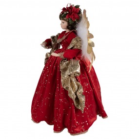 250777 Figure de Noël Ange 65 cm Rouge Plastique