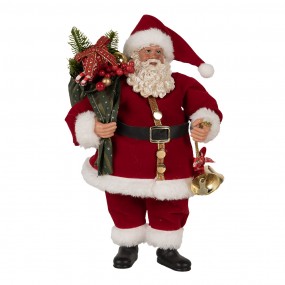 265597 Kerstdecoratie Beeld Kerstman 27 cm Rood Kunststof