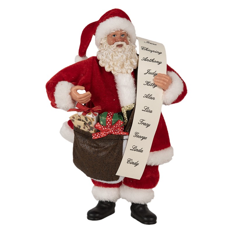 65598 Christmas Decoration Figurine Santa Claus 27 cm Red Plastic