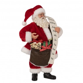 265598 Kerstdecoratie Beeld Kerstman 27 cm Rood Kunststof