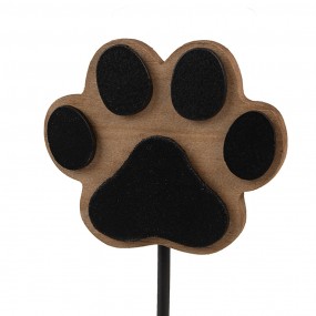 265735 Wall Hook 9x5x14 cm Brown Wood Iron Dog Paw