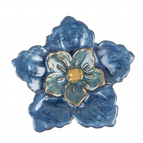 265739 Deurknop Bloem 4x3x4 cm Blauw IJzer