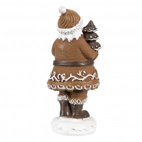 26PR4305 Statuetta decorativa di Natale Babbo Natale  3x3x8 cm Marrone Plastica