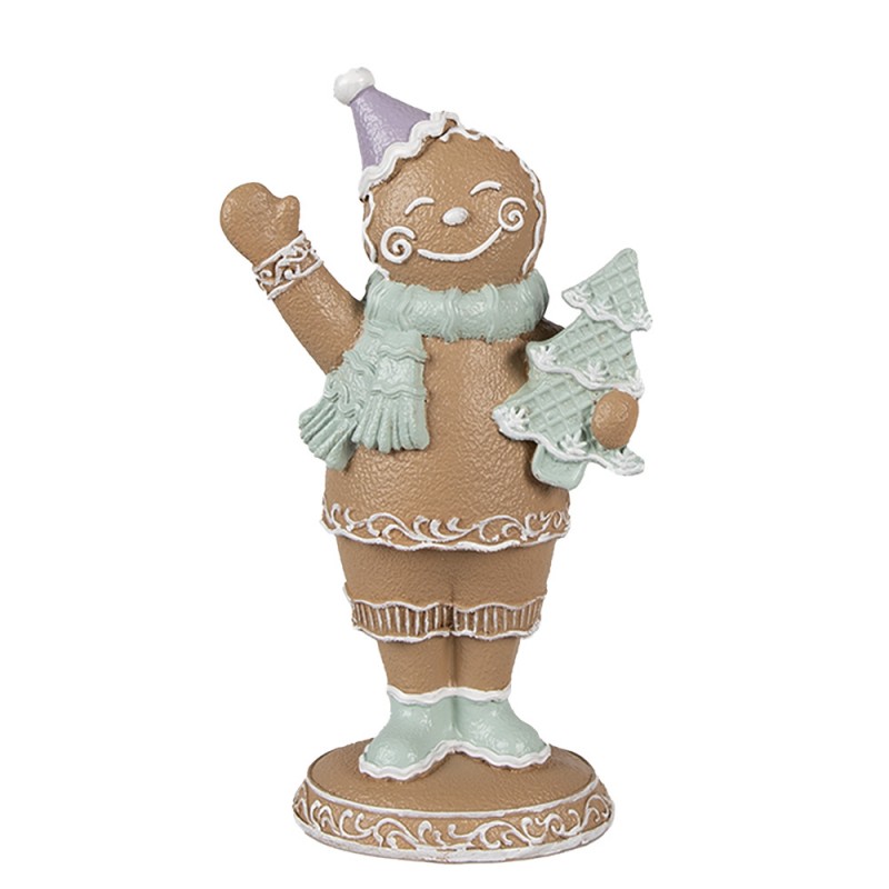 6PR4321 Figure de Noël Bonhomme en pain d‘épice 16 cm Marron Plastique