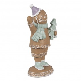 26PR4321 Figure de Noël Bonhomme en pain d‘épice 16 cm Marron Plastique