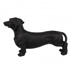 26PR5070 Figurine de chien décorative 37x11x23 cm Noir Plastique