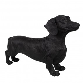 26PR5070 Figurine de chien décorative 37x11x23 cm Noir Plastique