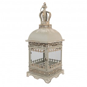 26Y5586 Lantern 20x20x51 cm Grey Green Iron Glass