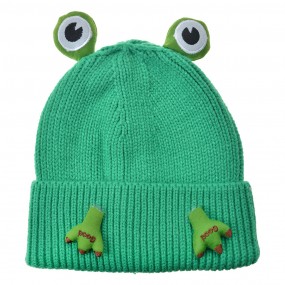 2JZKCA0005 Bonnet enfant Vert Synthétique Grenouille