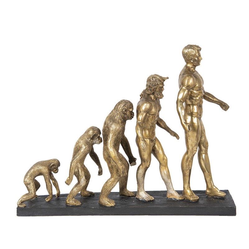 6PR2826 Figur Mensch 58x18x42 cm Goldfarbig Polyresin Wohnaccessoires