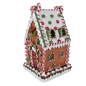 26PR4252 Gingerbread house 20x20x37 cm Brown Plastic Gingerbread house