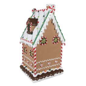 26PR4253 Gingerbread house 28x28x51 cm Brown Plastic Gingerbread house