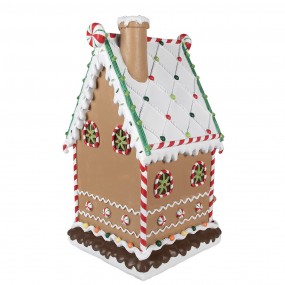 26PR4253 Gingerbread house 28x28x51 cm Brown Plastic Gingerbread house