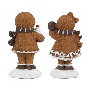 26PR4306 Christmas Decoration Gingerbread man 2x2x5 cm Brown Plastic