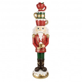 25PR0143 Christmas Decoration Figurine Nutcracker 120 cm Red Plastic