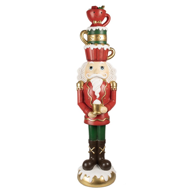 5PR0143 Christmas Decoration Figurine Nutcracker 120 cm Red Plastic