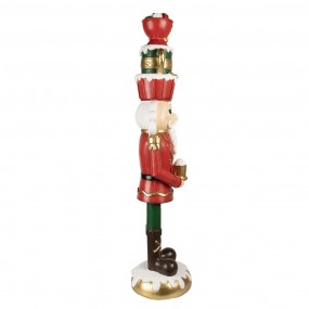 25PR0143 Statuetta decorativa di Natale Schiaccianoci 120 cm Rosso Plastica