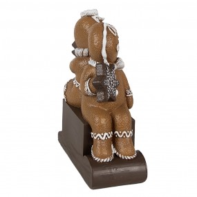 26PR4311 Figure de Noël Bonhomme en pain d‘épice 11x4x13 cm Marron Plastique