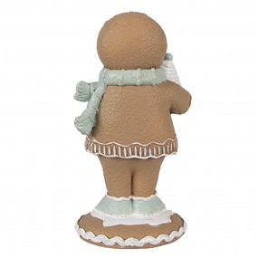 26PR4319 Christmas Decoration Figurine Gingerbread man 11 cm Brown Plastic