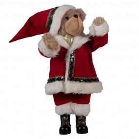 265620 Figure de Noël Ours 51 cm Rouge Plastique Père Noël