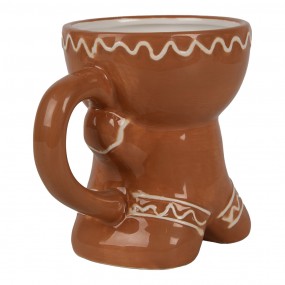 26CE1783 Mug Bonhomme en pain d‘épice 325 ml Marron Céramique Gobelet