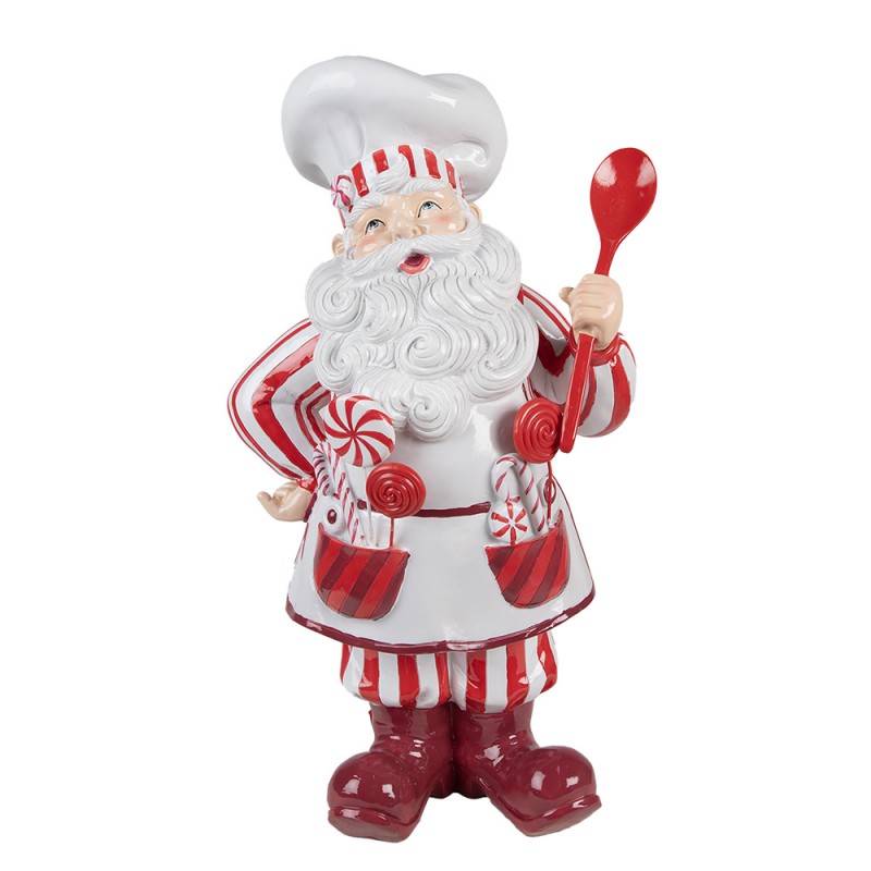 6PR4244 Christmas Decoration Figurine Santa Claus 47 cm Red White Plastic