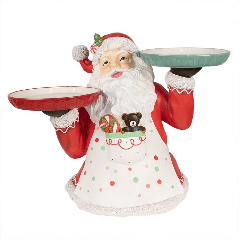 6PR4248 Christmas Decoration Figurine Santa Claus 44 cm Red Plastic