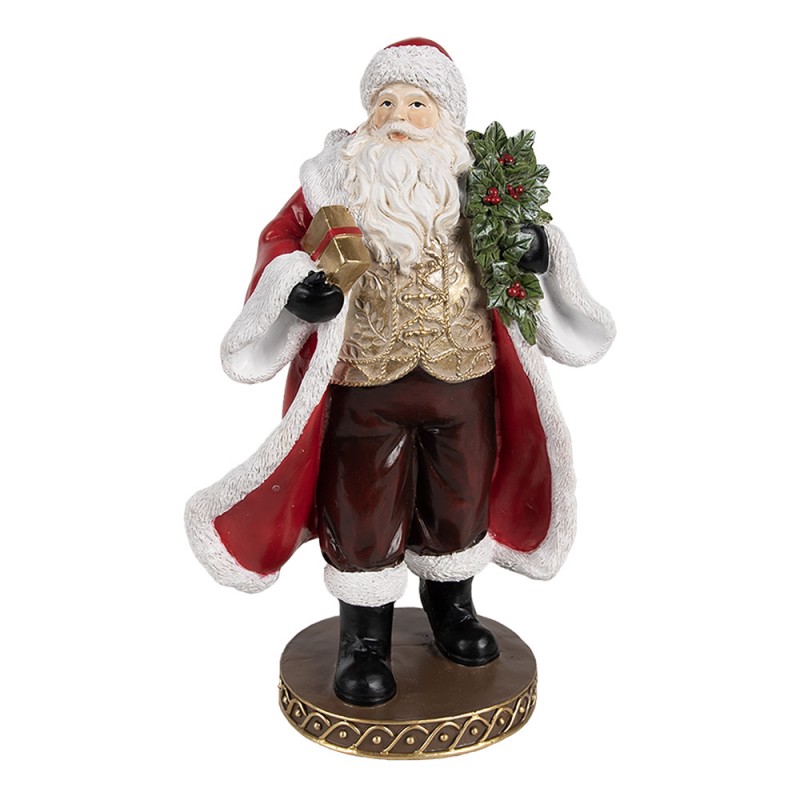 6PR4278 Christmas Decoration Figurine Santa Claus 23 cm Red Plastic